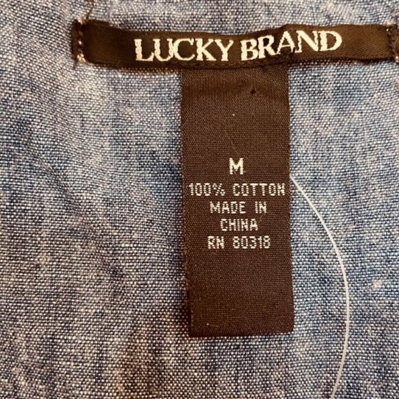 LUCKY BRAND Denim Button Up Top, Size Medium - NWT - Picture 5 of 7